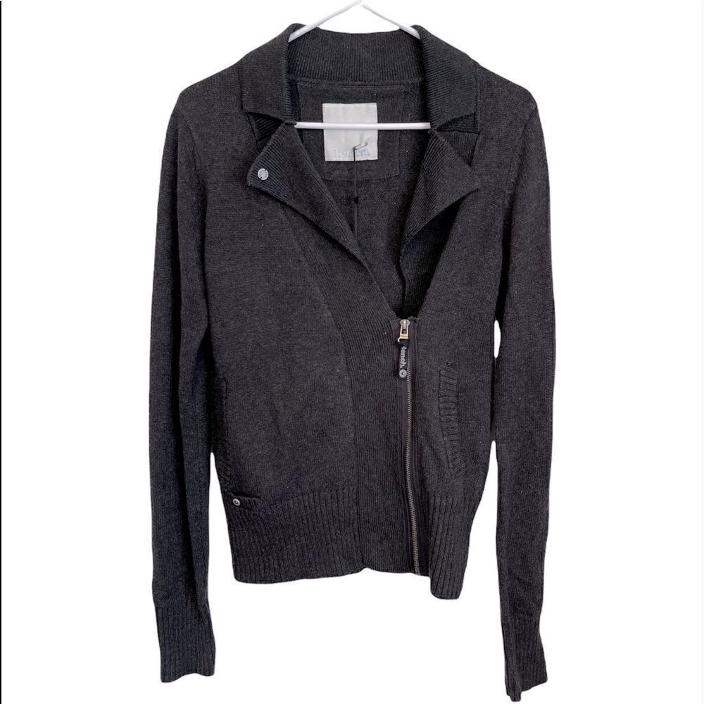 BENCH Zipper Up Knit Cardigan.Size M